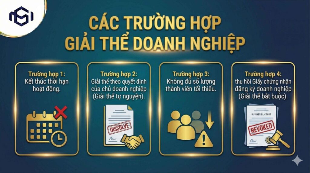 Các trường hợp giải thể doanh nghiệp