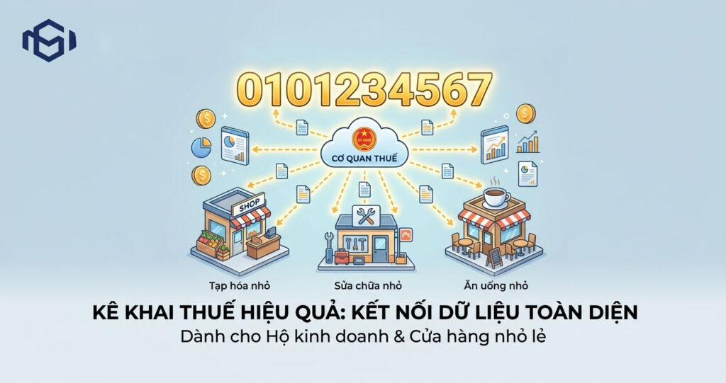 Hướng dẫn cách kê khai thuế hiệu quả cho nhiều địa điểm kinh doanh nhỏ lẻ (tạp hóa, sửa chữa, ăn uống) dùng chung một mã số thuế, kết nối dữ liệu toàn diện.